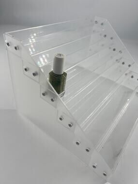 Acrylic Nail Polish Holder Clear Salon Sturdy Stable Organizer 60-72 Bottles